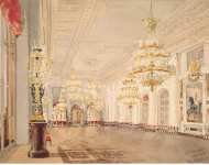 Sadovnikov Vasily Semyonovich Interiors of the Winter Palace. The Nicholas Hall - Hermitage